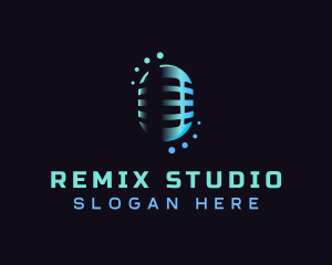 Podcast Mic Studio logo design