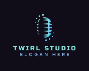 Podcast Mic Studio logo design