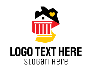 Country - German Map Landmark logo design