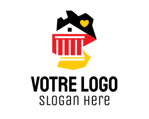 Supreme Court - German Map Landmark logo design