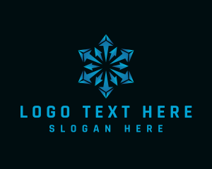 Snowflake - Arrow Logistics Courier logo design