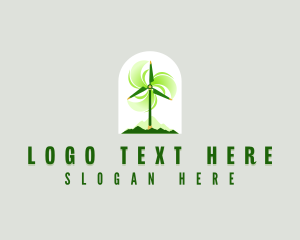 Environment - Sustainable Windmill Propeller logo design