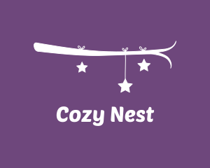 Crib - Hanging Stars Branch logo design