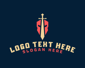 Knight - Warrior Sword Game logo design