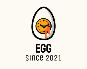 Breakfast Egg Clock logo design