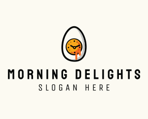 Breakfast Egg Clock logo design