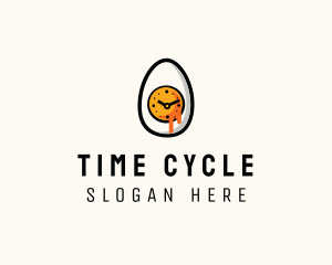 Egg Clock Time logo design