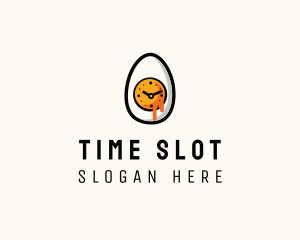 Egg Clock Time logo design