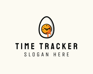 Egg Clock Time logo design