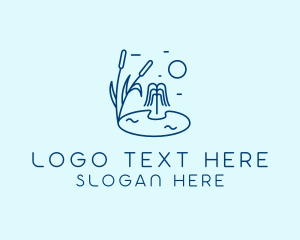 Rural Living - Nature Swamp Lake logo design