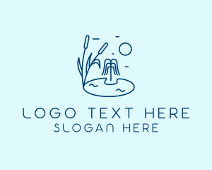 Eco Park - Nature Swamp Lake logo design