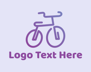 Blue Bicycle - Gradient Bicycle Bike logo design
