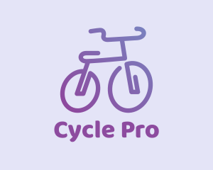 Gradient Bicycle Bike logo design