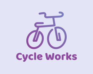 Cycle - Gradient Bicycle Bike logo design