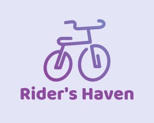 Gradient Bicycle Bike logo design