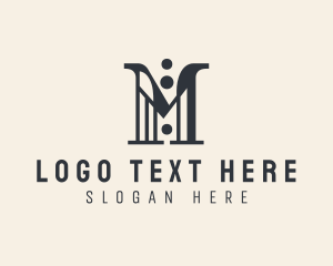 Fashion Designer - Fashion Suit Boutique Letter M logo design