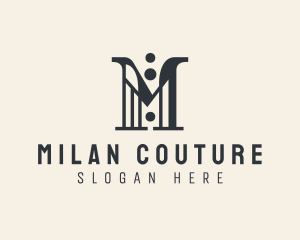 Fashion Suit Boutique Letter M logo design