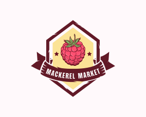 Raspberry Fruit Market logo design