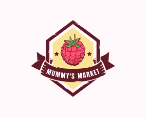 Raspberry Fruit Market logo design