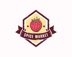 Raspberry Fruit Market logo design