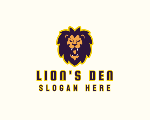 Wild Lion Head logo design