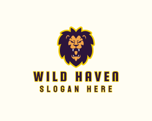 Wild Lion Head logo design