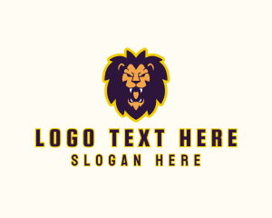 Lion - Wild Lion Head logo design