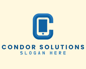 Mobile Phone Communication logo design