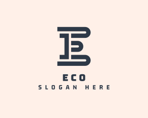 Bold Line Business Letter E logo design