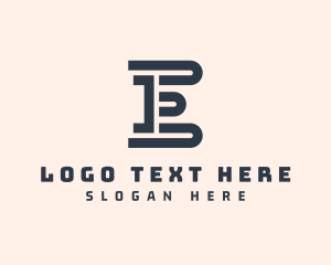 Letter E - Bold Line Business Letter E logo design
