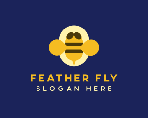 Flying Honey Bumblebee logo design