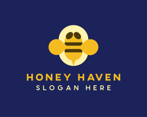 Flying Honey Bumblebee logo design