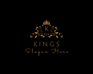 Imperial Crown Wreath Vine logo design