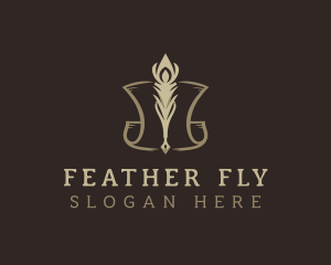 Feather Quill Script logo design