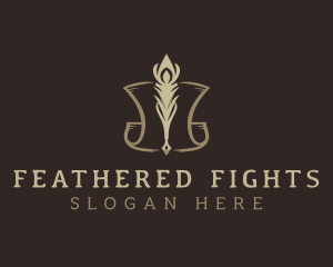 Feather Quill Script logo design