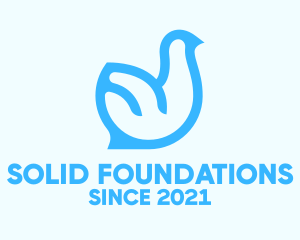 Swan - Blue Pigeon Bird logo design