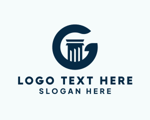 Silhouette - Finance Column Firm Letter G logo design