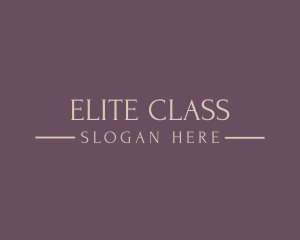 First Class - Golden Luxury Wordmark logo design
