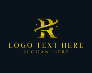 Lettermark - Luxury Premium Swoosh logo design