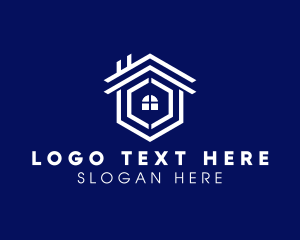 Residences - Home Geometric Construction logo design