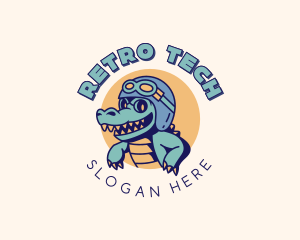 Airplane Pilot Croc logo design