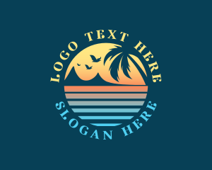 Coast - Tropical Island Ocean logo design