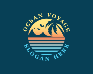 Tropical Island Ocean logo design