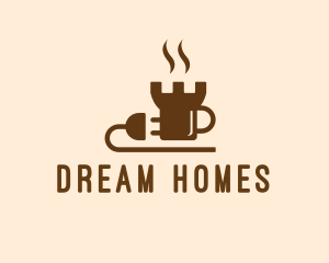 Coffee Cup - Castle Coffee Plug logo design