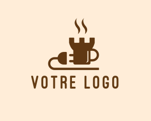 Charging - Castle Coffee Plug logo design