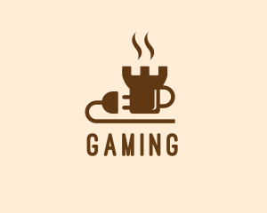 Barista - Castle Coffee Plug logo design