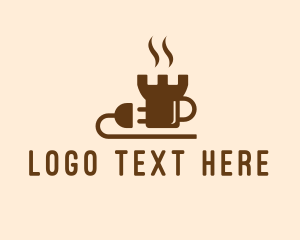 Plug In - Castle Coffee Plug logo design