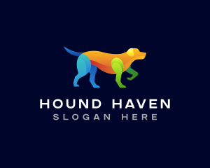 Hound - Pointing Dog Hound logo design