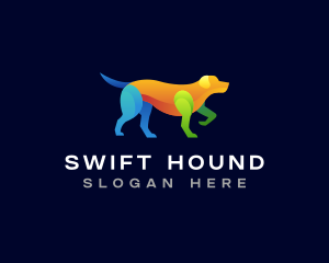 Pointing Dog Hound logo design