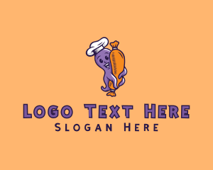 Mascot - Octopus Sausage Restaurant logo design